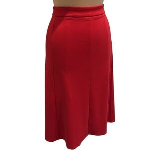 Donna Moore Solid Red Midi A line skirt plus size 2X